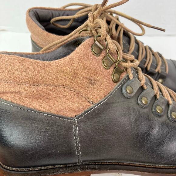 Kensie Sz 8.5 Sissel Brown Distressed Lace-up Oxford Ankle Booties Academia - Picture 9 of 16